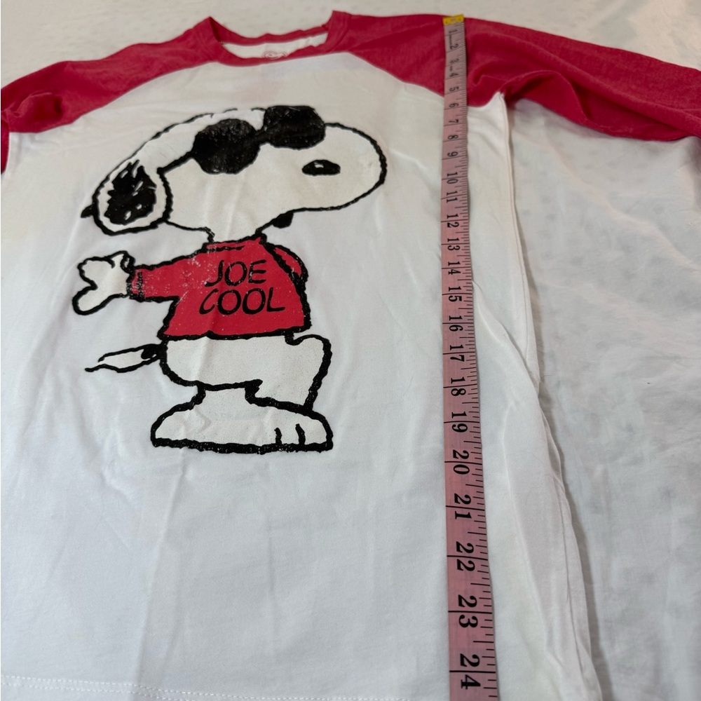 Snoopy Women’s Raglan Shirt - Red & White - Picture 5 of 7